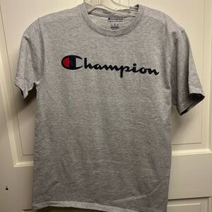 Champion Gray T-Shirt with Logo